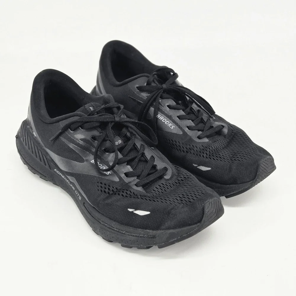 Brooks Adrenaline GTS 23 Triple Black Men Running Sneakers Shoes Size 10.5 D